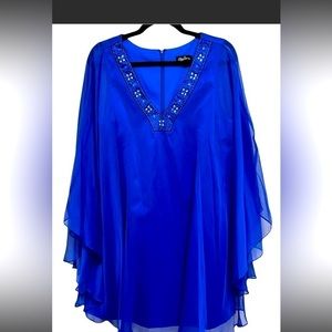 OLEG Cassini  vintage royal blue caftan dress. Size 12. Women’s